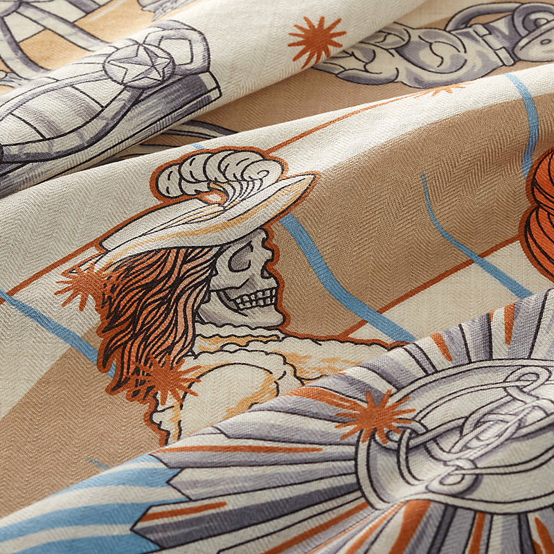 Chorus Stellarum shawl 140 - Orange | Hermès Thailand